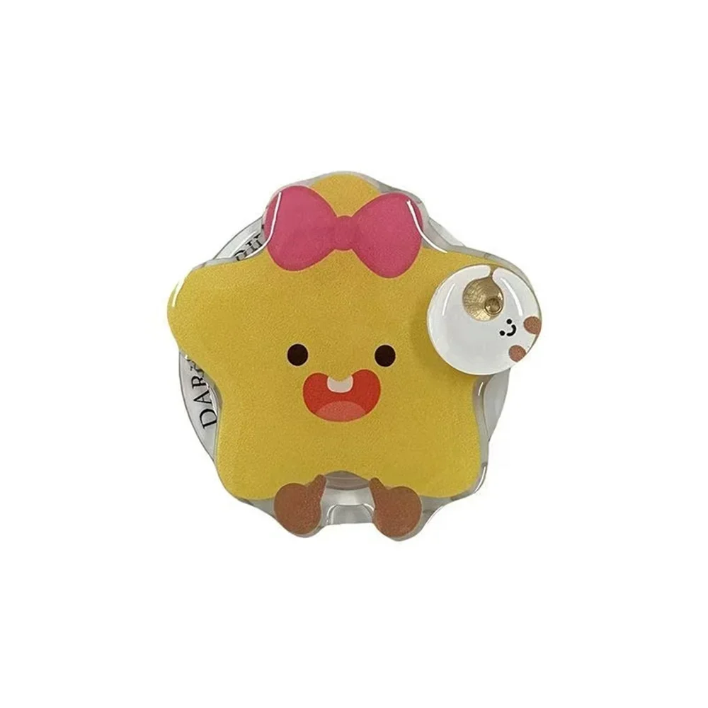 

Милая 3D забавная желтая звезда с вращением для Magsafe, магнитная подставка для телефона Griptok Grip Tok, подставка для iPhone 16, чехол для беспроводной зарядки, держатель