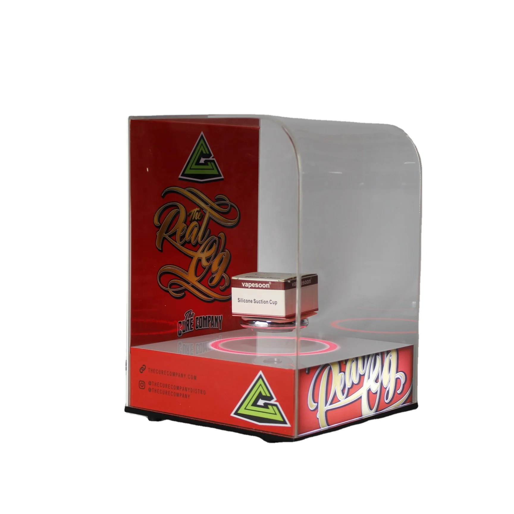 

OEM Design LED Floating Display Rack Magnetic Levitating Mobile Phone Display Customizable LED Floating Display For Mobile