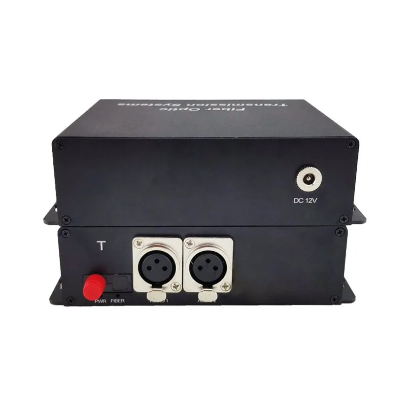 2 Channels 1 Bidirectional XLR Audio over Fiber Converter Extender Balanced Audio XLR Fiber Optical Transceiver