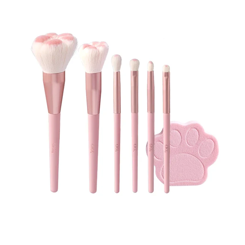 Flower Makeup Brush  Set Cherry