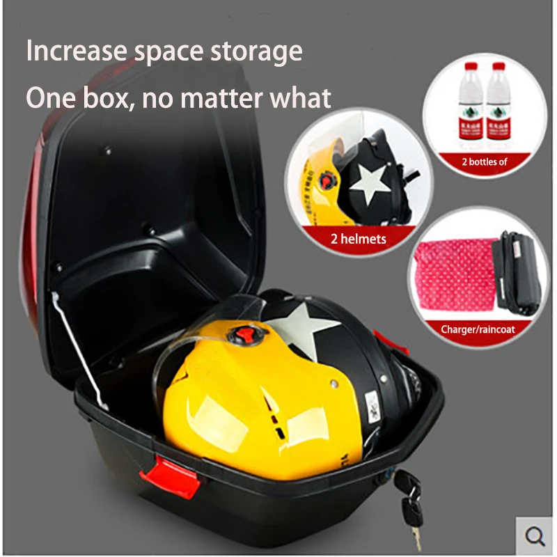 Motorcycle trunk large general style large capacity electric vehicle motorcycle trunk extra large thick back box