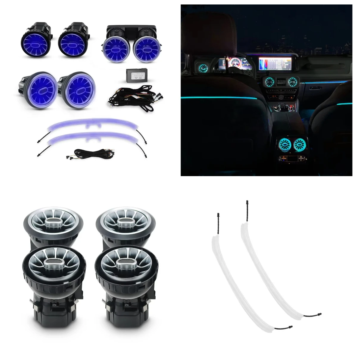 Front and Rear Air Vents Seat Back Ambient Lights