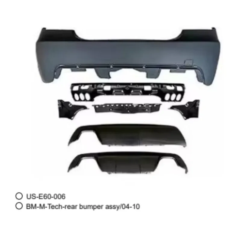 

E60 Body Kit for E60 Modified M-Tech Upgrade MT Front and Rear Bars Side Skirt Assembly 5 Series Accessories