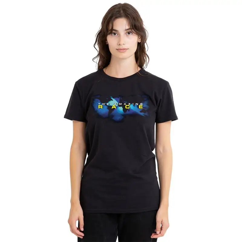 

Amazing Race Faded Globe Ladies T Shirt S 2Xl Black