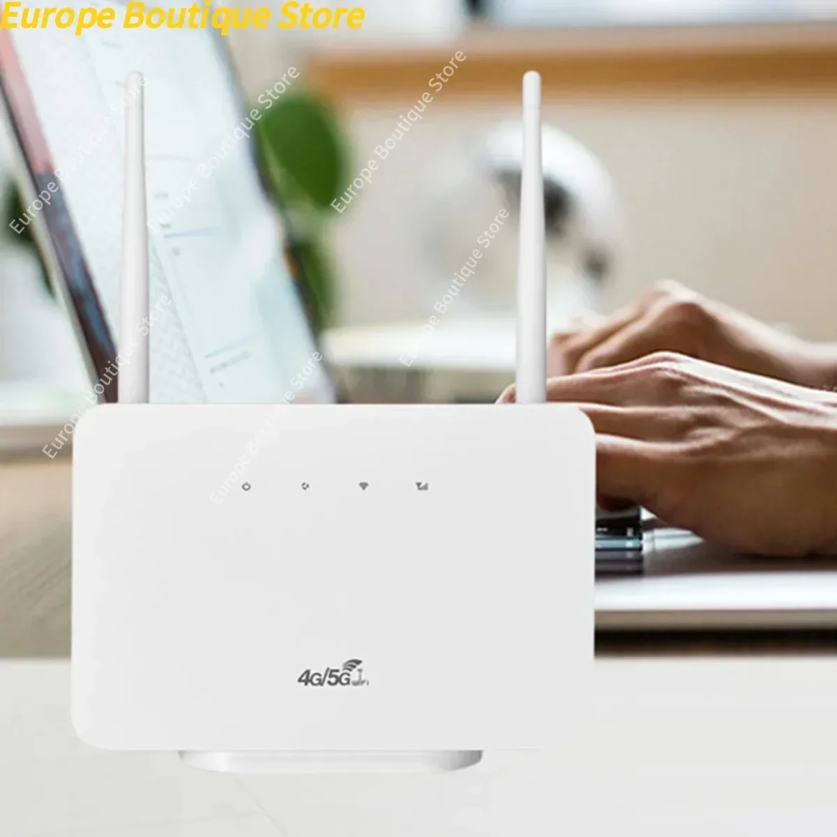 Router bezprzewodowy 4G 300Mbps Modem bezprzewodowy 4G z zewnętrzną anteną i gniazdem na kartę SIM, wtyczka EU, do domu, podróży i pracy