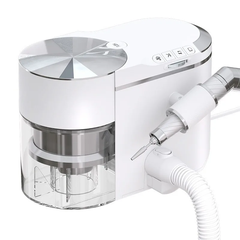 Professional Nail Dust Vacuum Cleaner – Low-Noise Salon Extractor for Nail Filing Debris, Includes Filter & Adjustable Arm