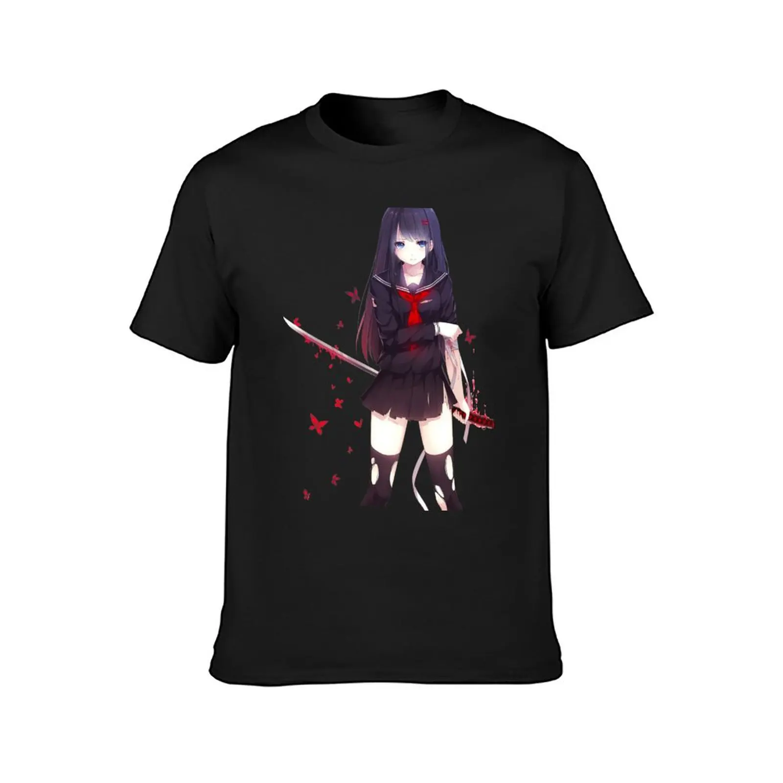 ?Katana Girl? T-shirt hippie clothes boys whites Men's t-shirts