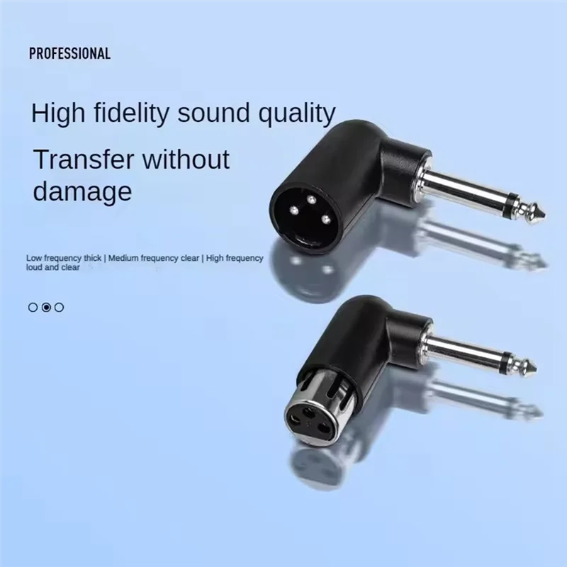 【Exclusive!】Wireless Microphone System Converter Head 5Pack 3 Pin 6.35Mm Male Female Electric Guitar System Adapter Plug