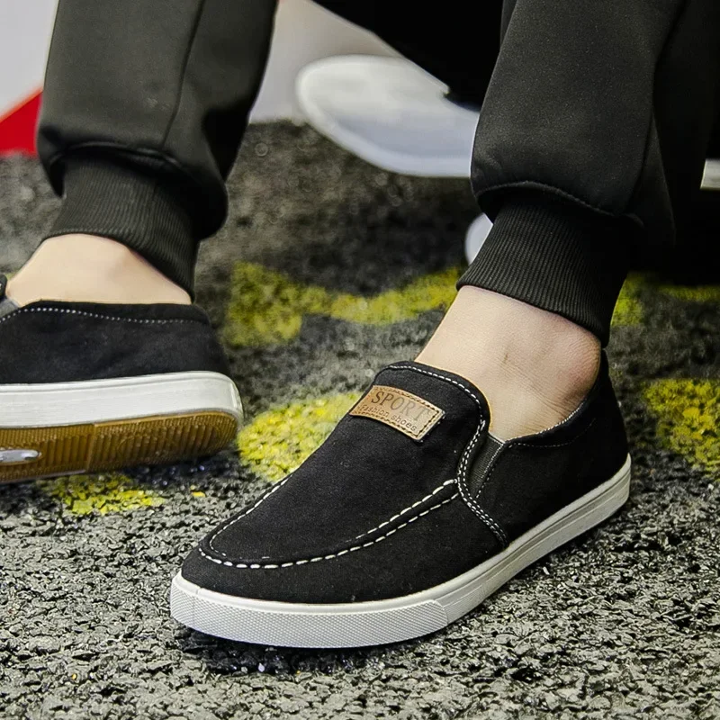 

Men's casual shoes with canvas loafers, men's comfortable walking flat shoes, men's anti slip sports shoes, summer