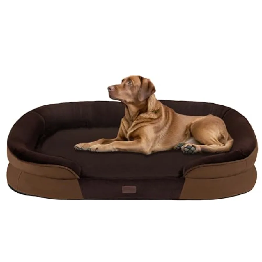 

Orthopedic Dog Bed for Extra Large Dogs with Gel Memory Foam, Waterproof Dog Sofa, Washable Pet Bed with Four Sided Bolster Cus