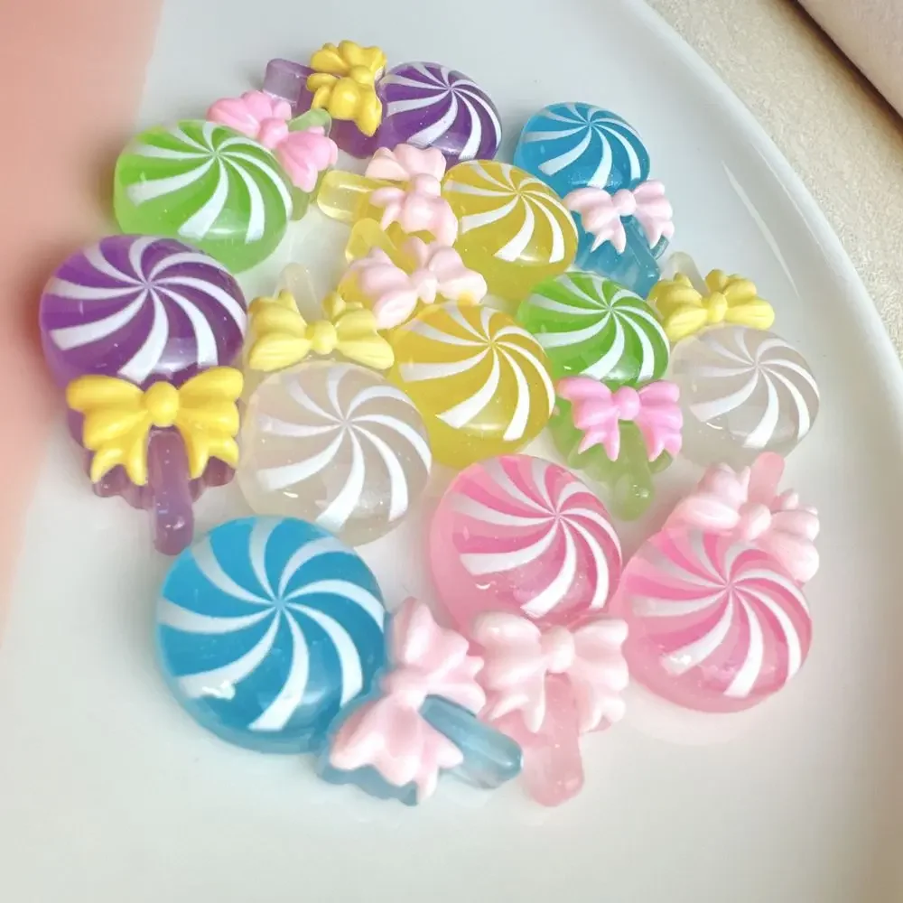 glow in the dark lollipop Flatback Resin DIY Miniature Figures Cute Simulation Toys for Dollhouse Car