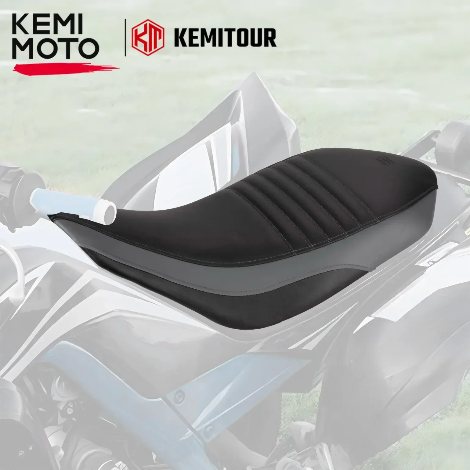 

KEMIMOTO ATV PU Seat Cover Compatible with Yamaha Raptor 700 700R 2009-2025 1PE-F4731-21-00 Waterproof Soft Seat Anti-slip Cover