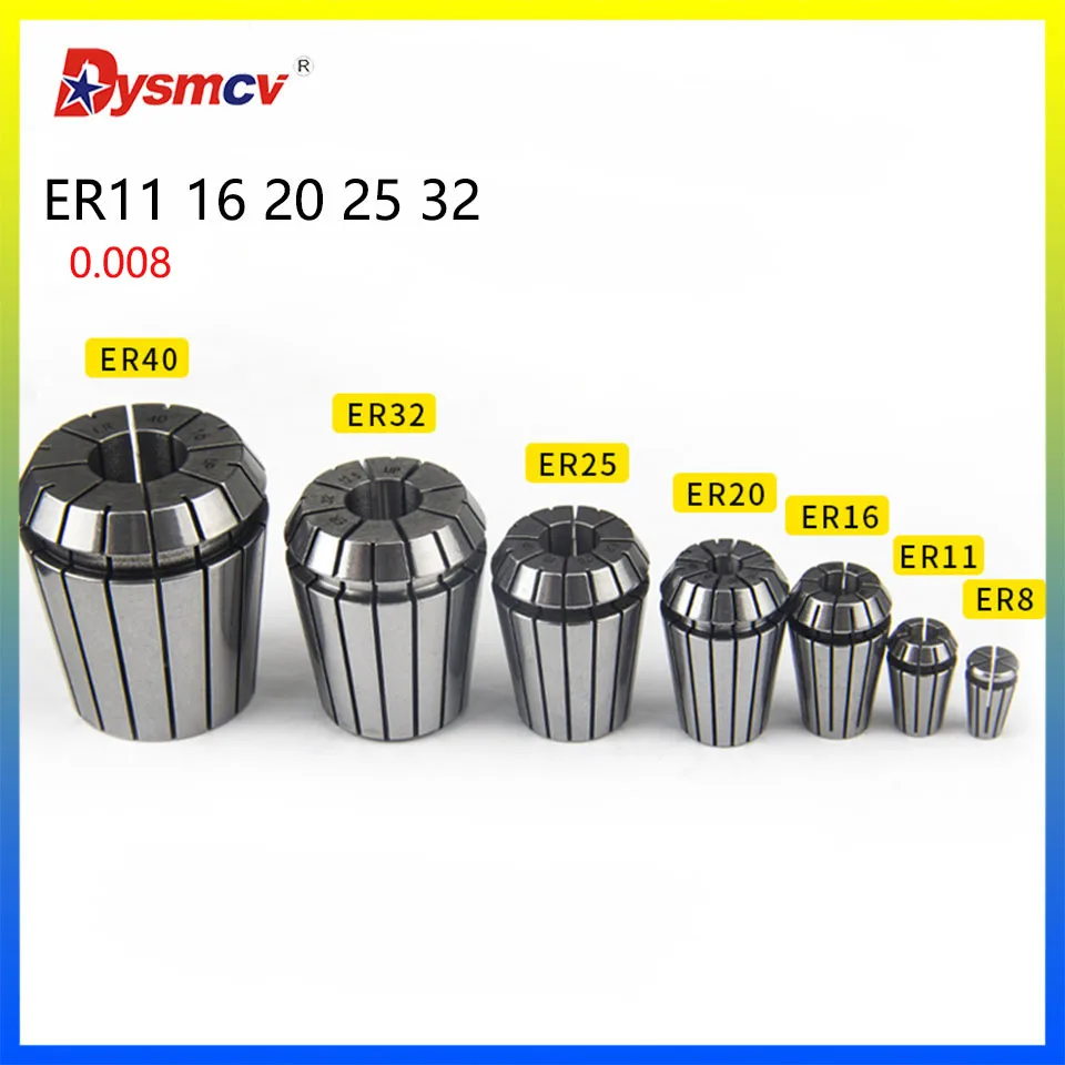 1PC AA ความแม่นยำสูง0.008 ER11 ER16 ER20 ER25 ER32มม.Collet Chuck สำหรับเครื่องแกะสลักแกน CNC เครื่องจักรกล center