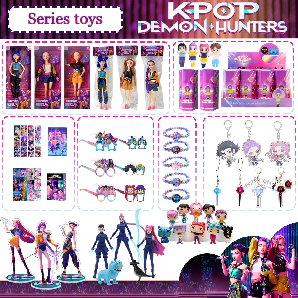 

Kpop Demon Hunters фигурка воздуха премиум-класса Derpys Tiger Rumi Mira Zoey Sussy estatuilla muñeca para regalo de se