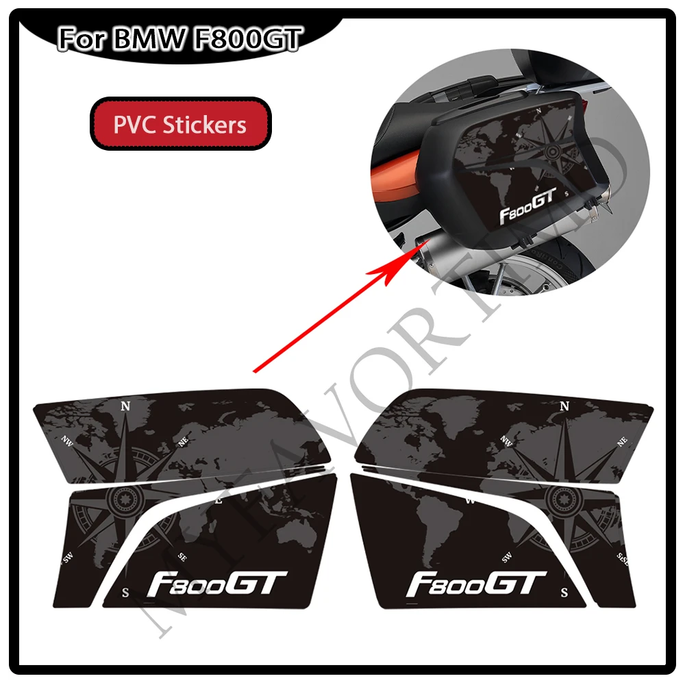 

Motorcycle For BMW F800GT F 800 F800 GT Trunk Luggage Panniers Side Cases Stickers Decals Protector Grips