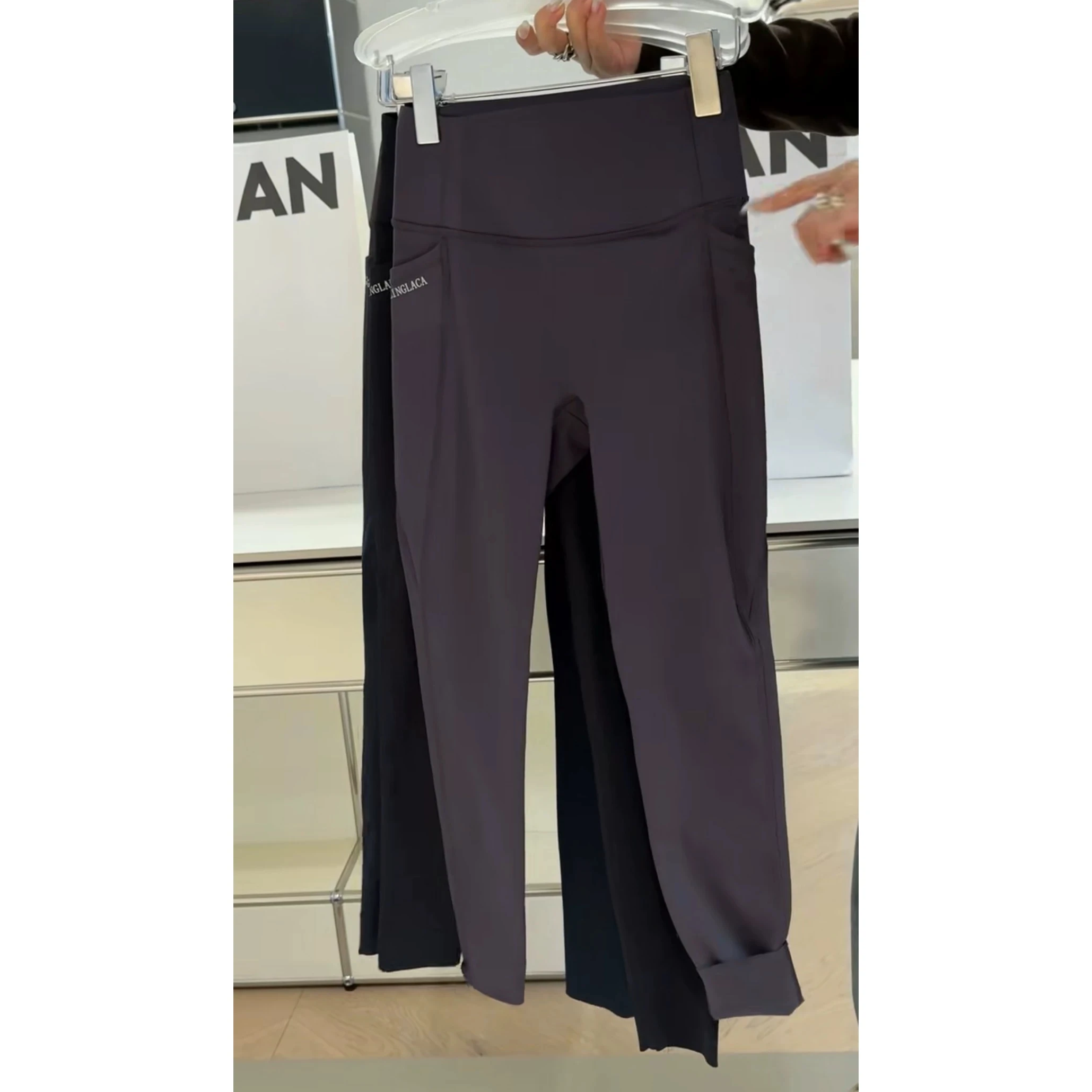 

Thin Fce Yoga Pants Women's Spor Versatile Simple Letter ket Long Trousers mid Waist Casual Scene Bot