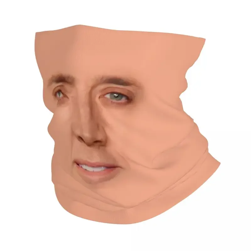 Unisex respirável impresso máscara facial, Nicolas Cage Bandana, pescoço Gaiter, lenço, multi-uso, caminhadas, pesca, adulto