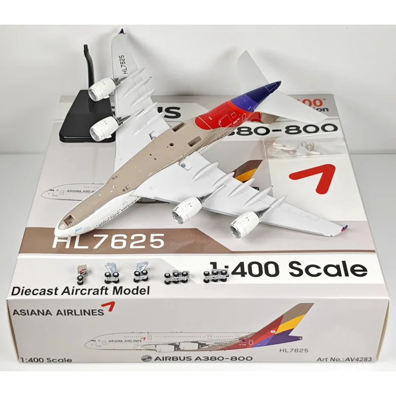 دييكاست 1/400 مقياس AV4283 الخطوط الجوية الآسيوية A380-800 HL7625 سبيكة نموذج طائرة لعبة تحصيل زخرفة الديكور