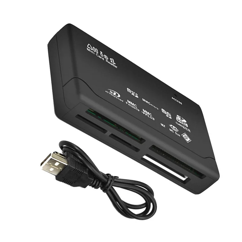 

Устройство чтения карт памяти A32T-5X Устройство чтения карт памяти USB2.0 Быстрая передача данных Все в одном устройстве для чтения карт Поддержка TF CF SD Mini SD MS Черный