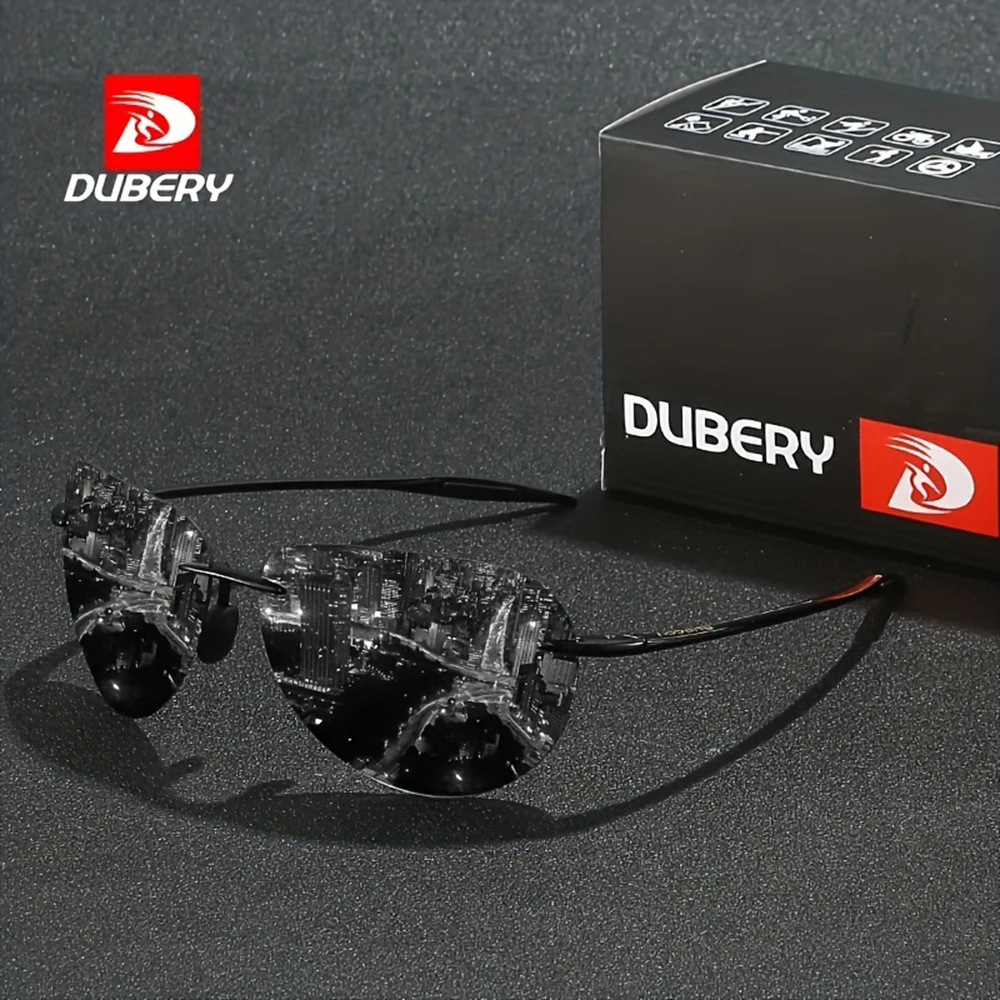 DUBERY Modne okulary przeciwsłoneczne bez oprawek dla mężczyzn i kobiet 8 kolorów Model 132