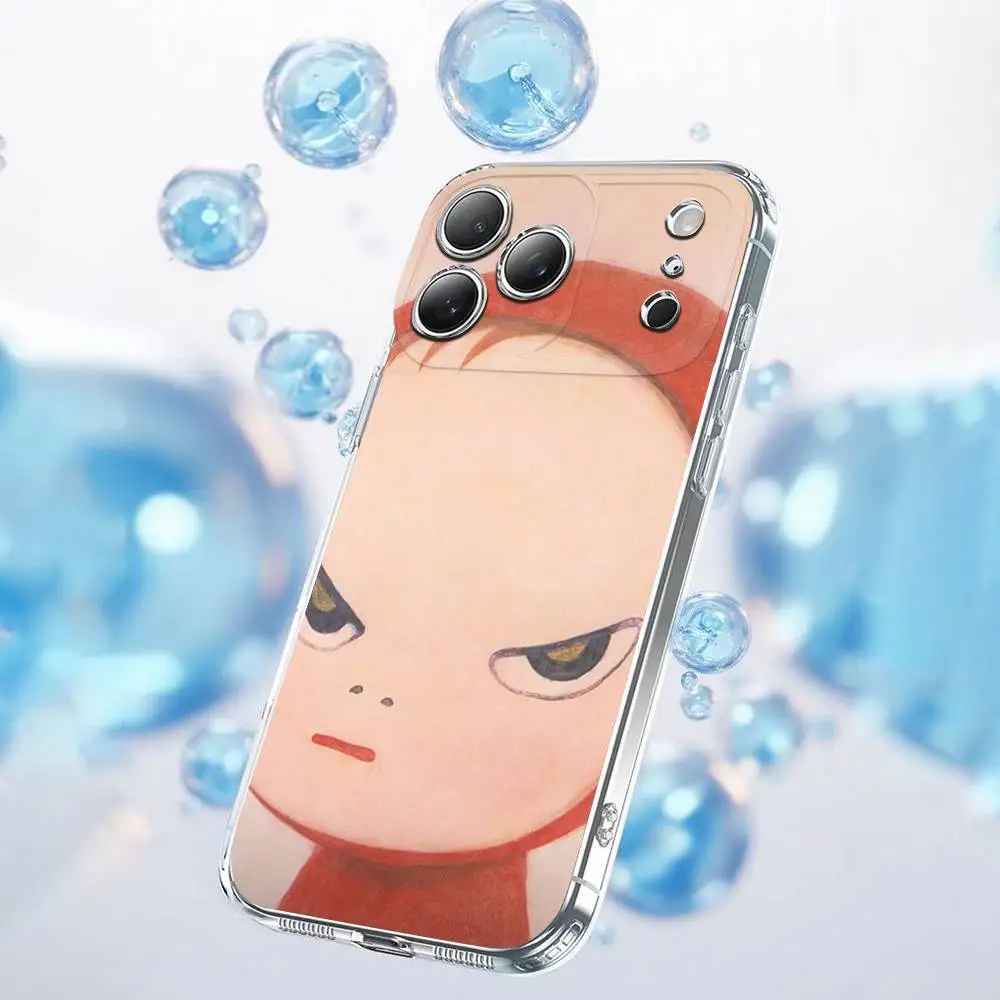 Чехол для телефона Y-Yoshimoto Nara Girl ART для iPhone 17,16,15,14,13,12,11 Plus,Pro,Max,Plus,E,SE4,Air,Mini Transparent