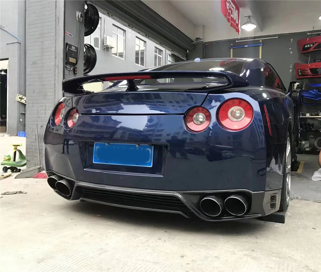 High Quality Refitted G-TR Carbon Front Bumper Lip R35  Fiber Splitter For GTR Car Modification Parts Spoiler Diffuser