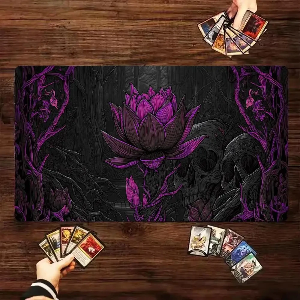 Dark Lotus Mouse Pad Card Game Mat, with Magic Area, for Board Games, Suitable for Mtg/Tcg Card Battles, Commander Mode, and Deck Game Mats