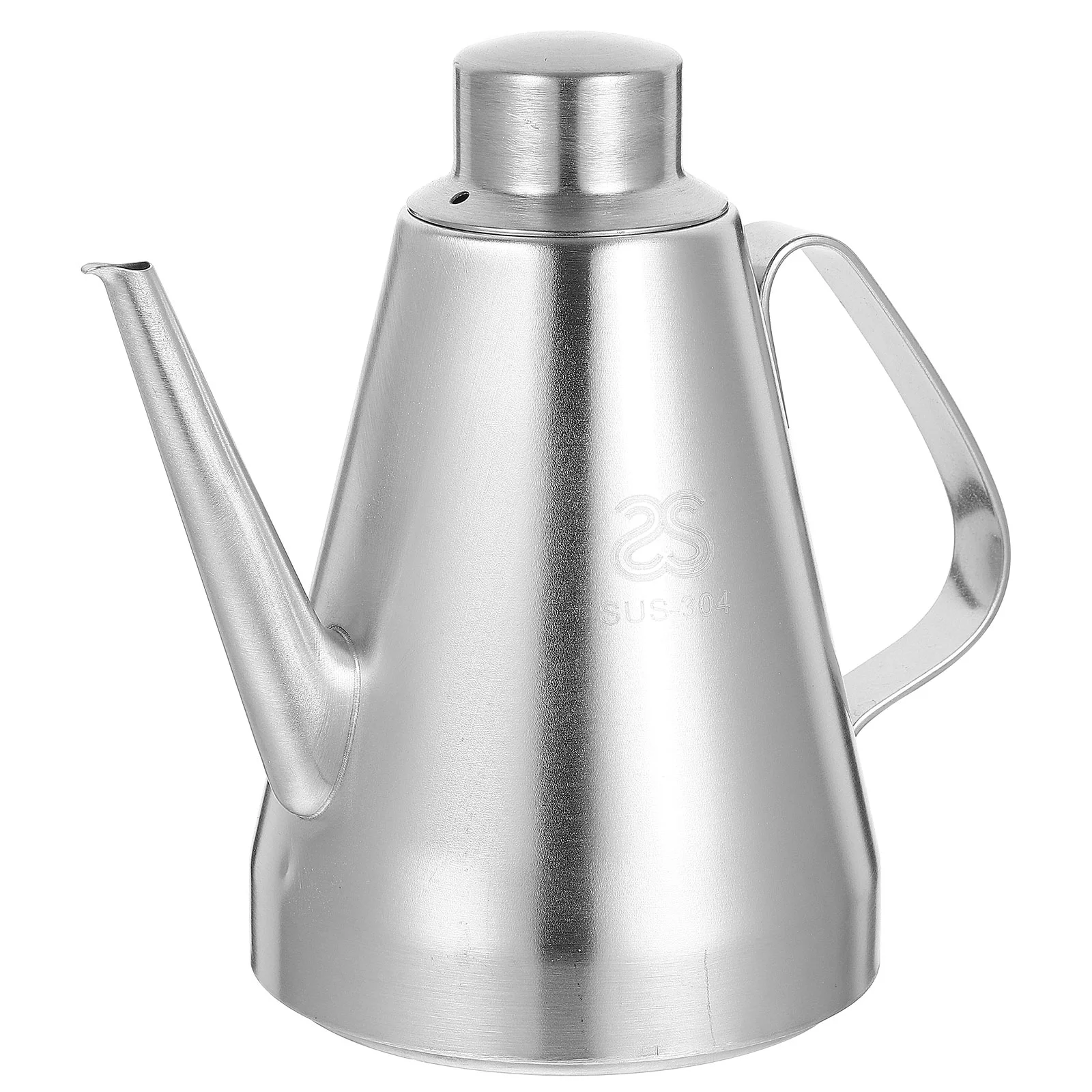 Stainless Steel Castor Olive Oil Kettle Decanter 10*10*155cm Dispenser Bottle Dust-proof