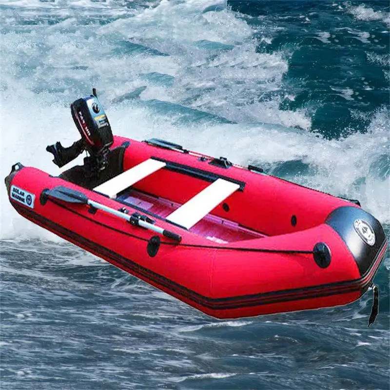 4m Aluminium Floor Rescue Boat Inflatable 0.9mm PVC Thickened Folding Speed Boat Kayak for Scuba Diving