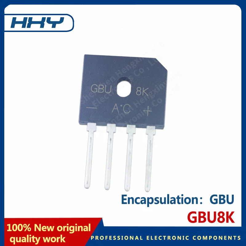 10PCS GBU8K 8A800V GBU package rectifier bridge flat bridge