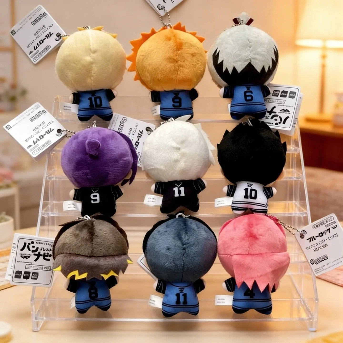 Chaveiro de Pelúcia Anime Blue Lock de 10cm, Pingente para Mochila, Presente Criativo de Aniversário, Boneco Colecionável