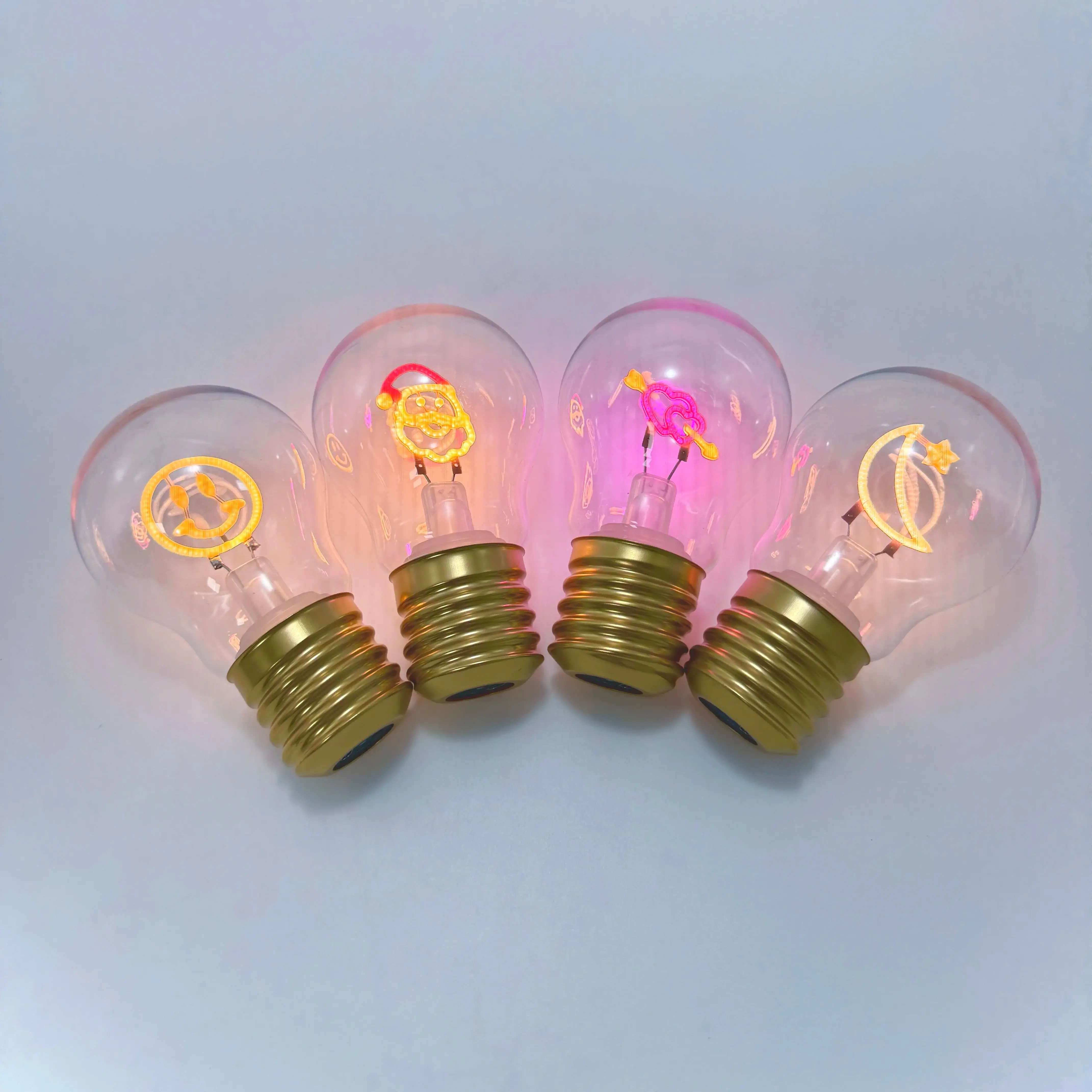 A70 مصباح كهربائي قابل لإعادة الشحن النمذجة البلاستي عكس الضوء الإبداعية مصباح للزينة عطلة الزفاف زينة عيد الميلاد لمصباح قلادة