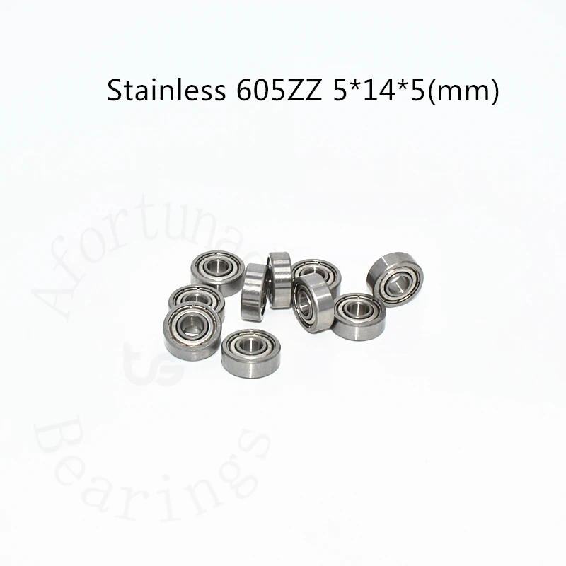 S605ZZ Stainless steel bearing 10 Pieces 5*14*5(mm) free shipping antirust metal sealed High speed Mechanical equipment parts