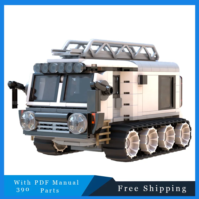 

390 шт. фрист-террена, гусеничный автомобиль, модульные строительные блоки, модель для образования детей, сделай сам, сборная игрушка, подарки на Рождество и день рождения