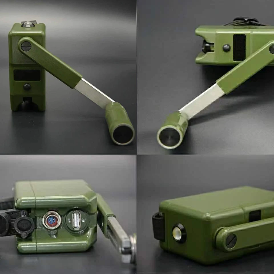 2023 Newest Hand Crank Dynamo Phone Charger DC12V USB 5V Emergency 20W Manual Handheld Generator Quick Charge Outdoor Charger