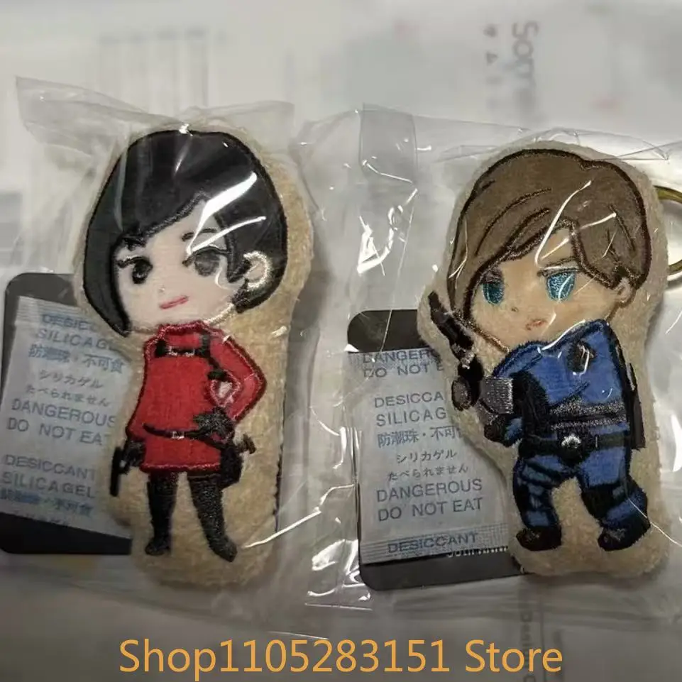 Anime-Spiel Leon Ada Wong Cosplay-Figur Plüsch-Schlüsselanhänger Halloween-Rucksack-Schlüsselring Maskottchen Geschenk für Schüler und Fans