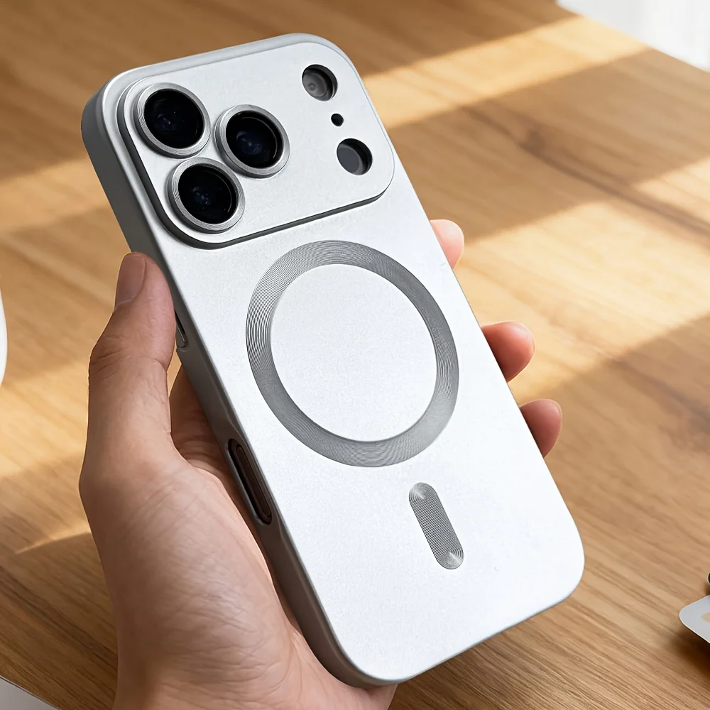 Metallische Magnetische Soft-TPU-Hülle für iPhone 17 Air 16 E 15 14 Plus 13 12 11 Pro Max mit kabellosem Laden und Linsenschutz