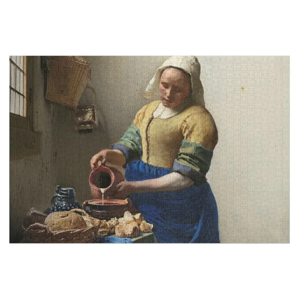 

The Milkwoman, Johannes Vermeer Jigsaw Puzzle Personalised Personalized Customized Picture Custom Wooden Gift Puzzle