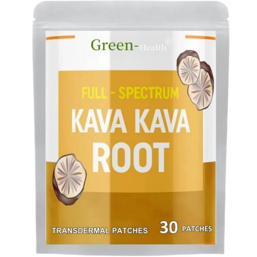 Parches transdérmicos Kava Root, soporte para el estado de ánimo, promueve la relajación y mejora la mente, 30 parches