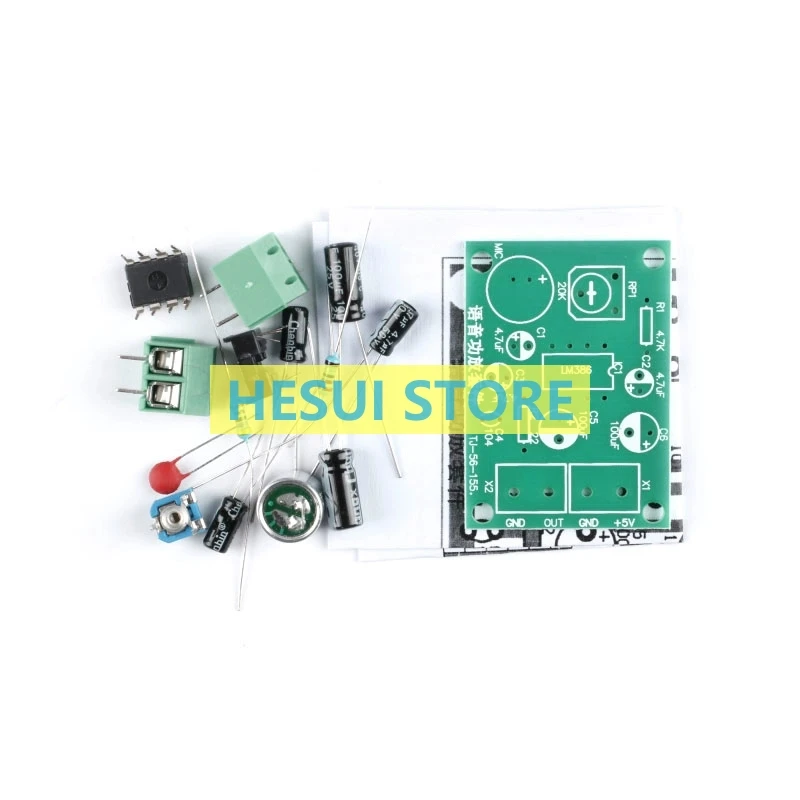 DIY welding parts LM386 voice power amplifier kit electronic production assembly training skills