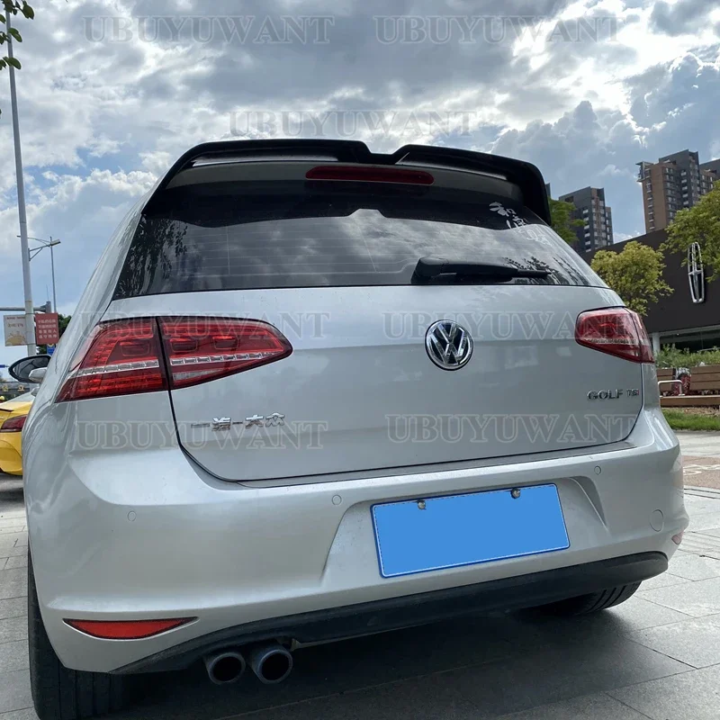 Car Roof Spoiler Rear Trunk Spoiler For Volkswagen Golf 7 MK7 7.5 Rline GTI R GTI/R 2014-2018 Oettinger Style ABS Glossy Black