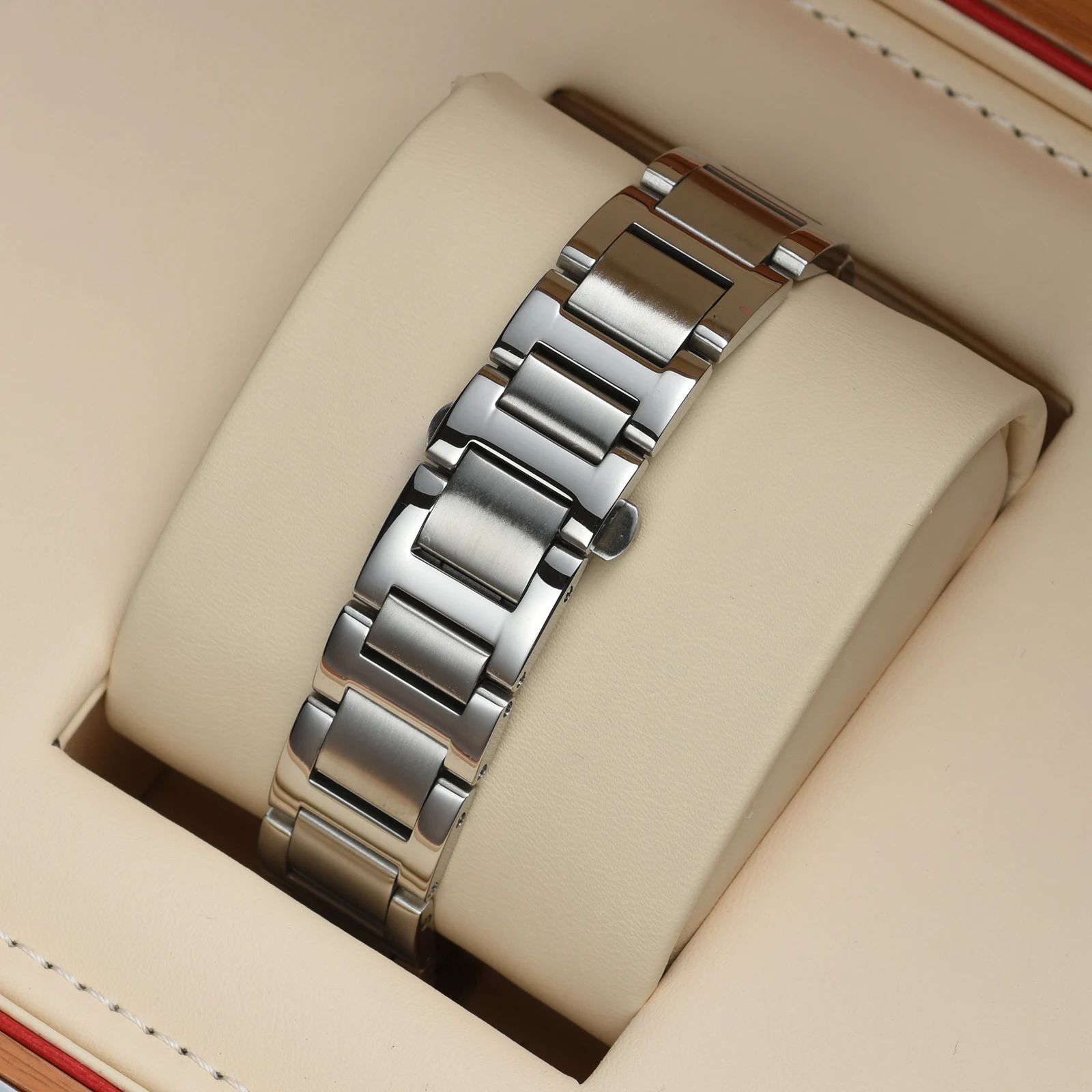 16-8 مللي متر 18-11 مللي متر 20-12 مللي متر سوار ساعة من الفولاذ المقاوم للصدأ متوافق مع كارتييه بالون بلو ، سوار معدني بديل ذو نهاية منحنية #1