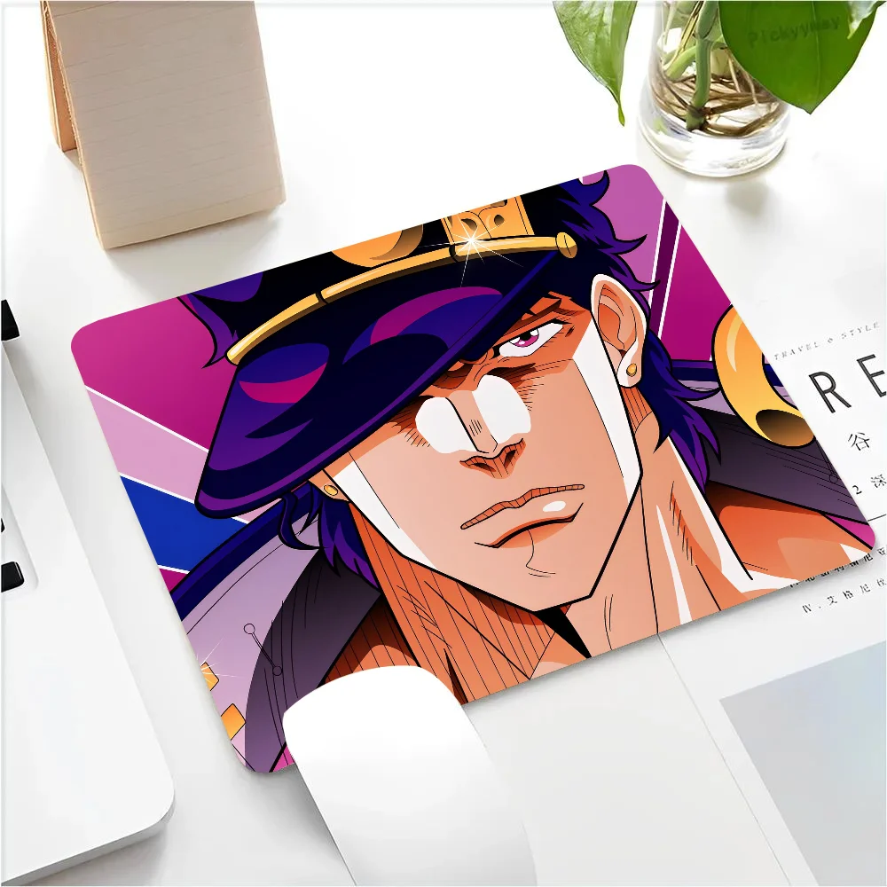 Jojo Bizarre Adventure Mousepad Small LockEdge Mouse Pad For Gamers Computer Desk Pad Rectangular Anti-slip Rubber