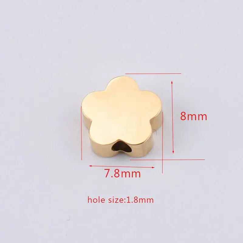 20 Pieces Stainless Steel Plant Flower Small Hole Jewelry Accessories DIY Bead Pendant Flower Fashion Accessories
