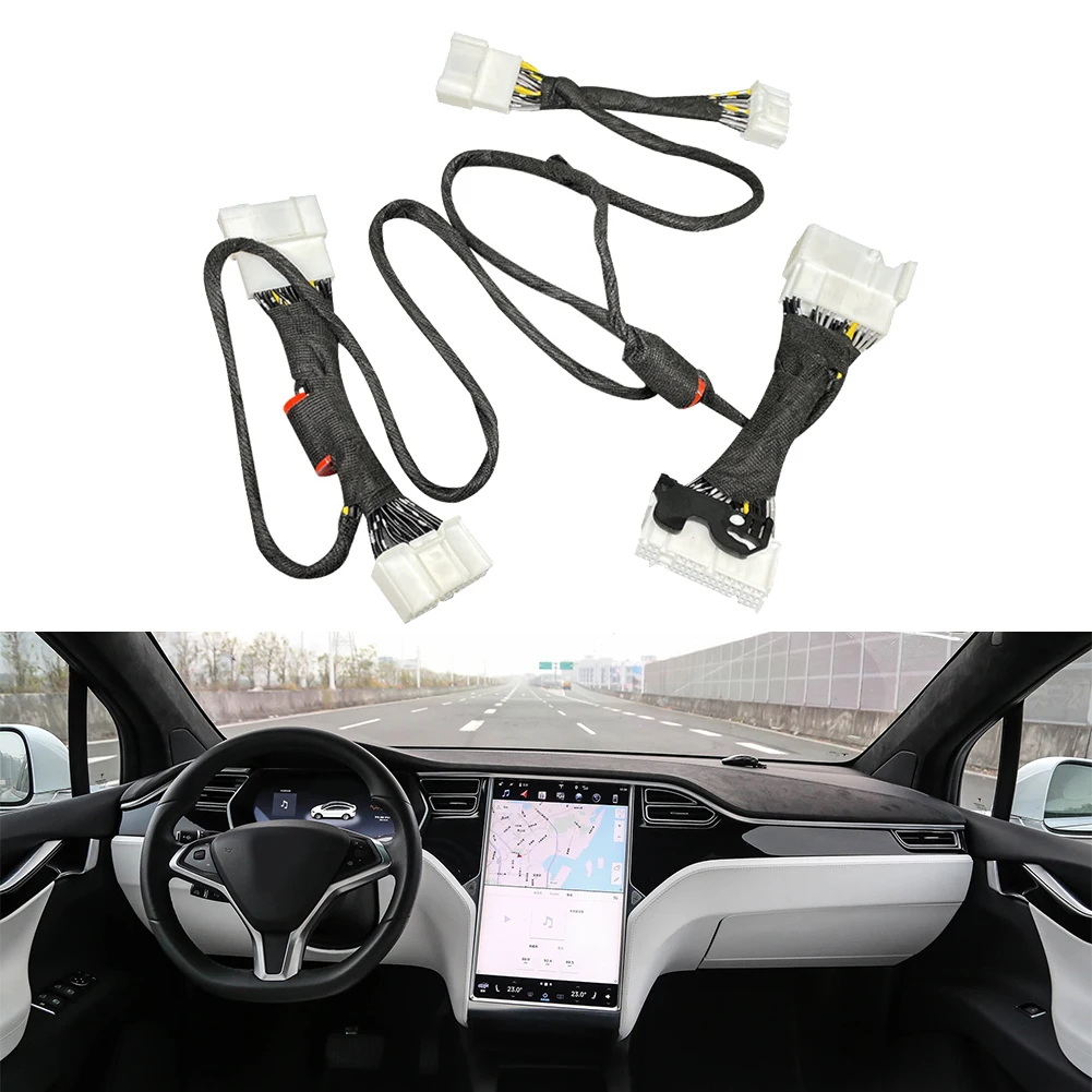 12V For Tesla 2020-2023 Auto Wire Harness Speakers Cable Loudsperker Activation Wiring ABS Material Audio System Accurate Fitmen