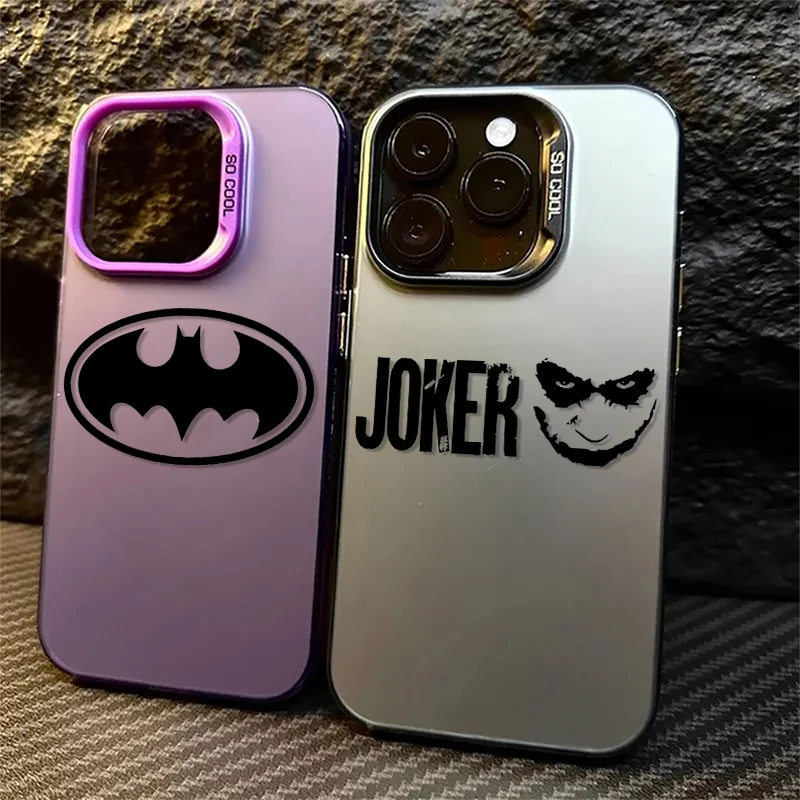 B-atmans Superman Logo For iPhone 15 14 13 12 11 Pro Max XS Max X XR 7 8 Plus 6S Fashion Colorful Silver Phone Case