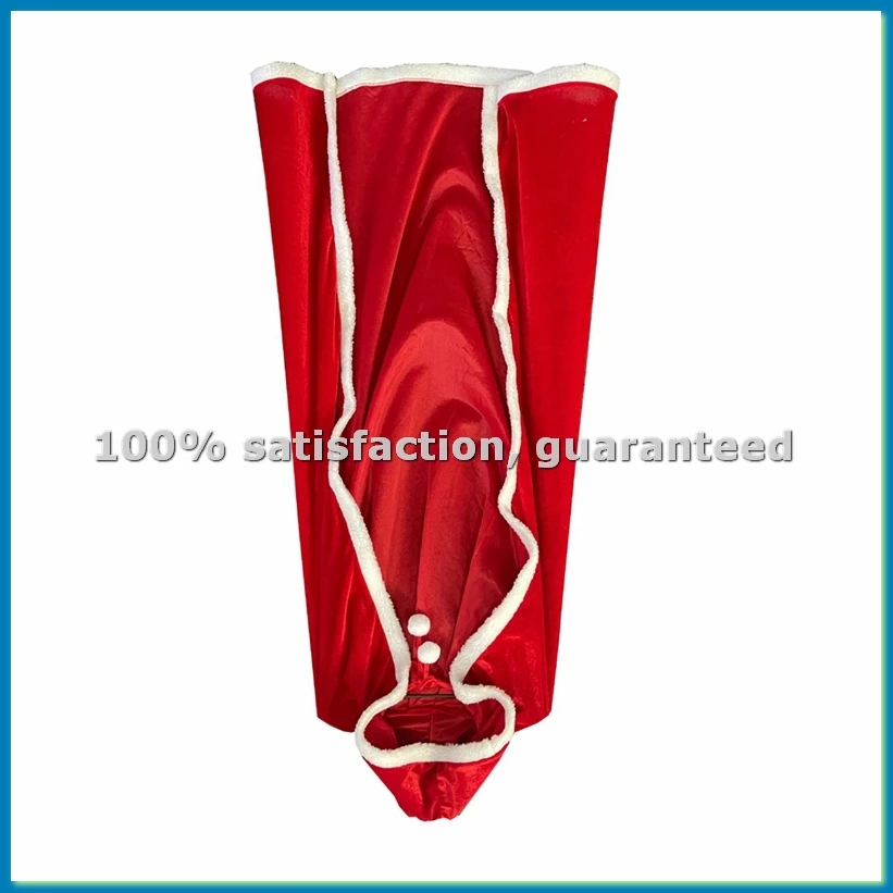 Christmas Cloak Santa Cloak Adult Christmas Cape for Women Christmas Halloween Costume Cloak Hooded Dress Up 120cm-ABLL