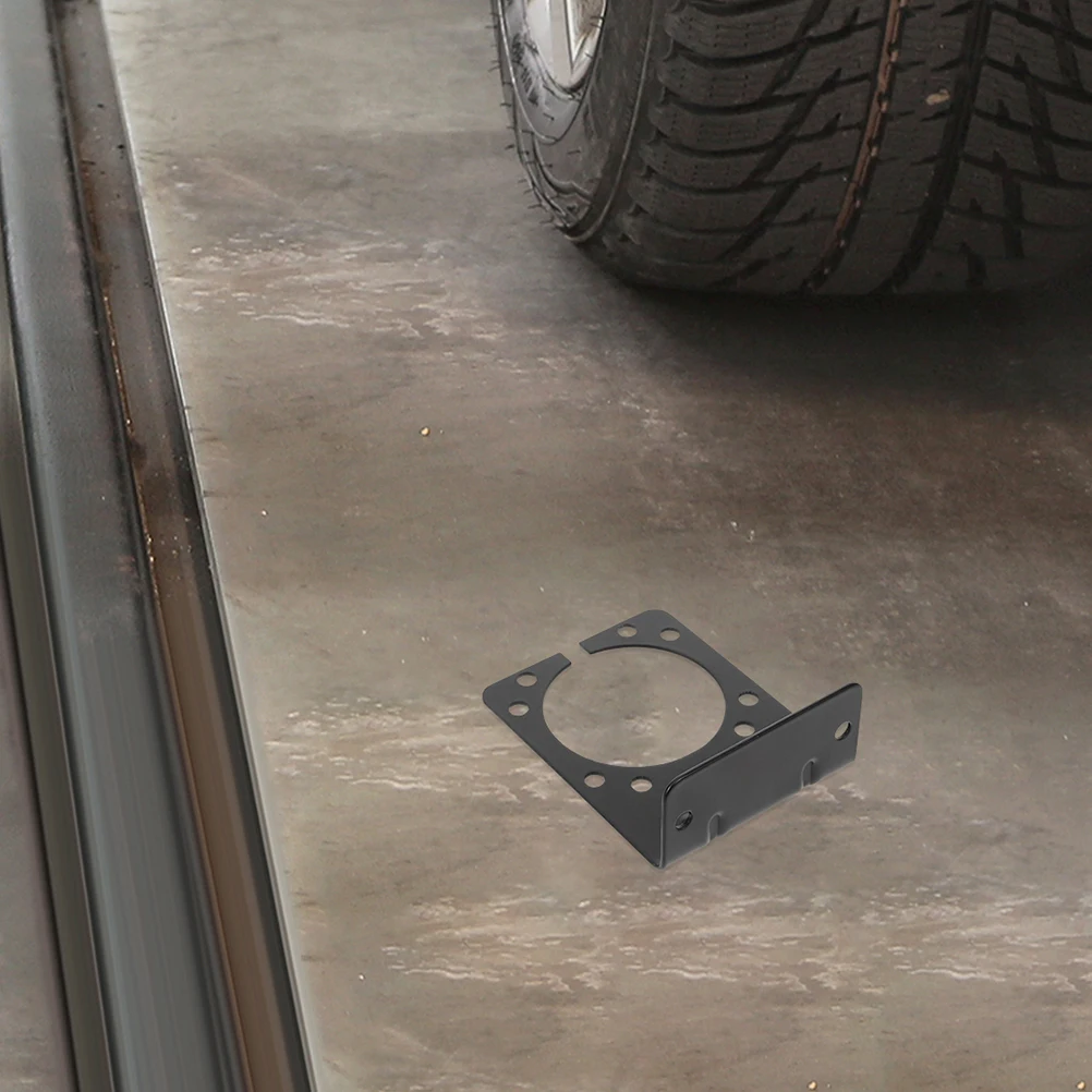 

2Pcs Trailer Wiring Connector Mounting Bracket Iron Durable 7 Pin Trailer Socket Holder Vehicle Wiring Harness Towing