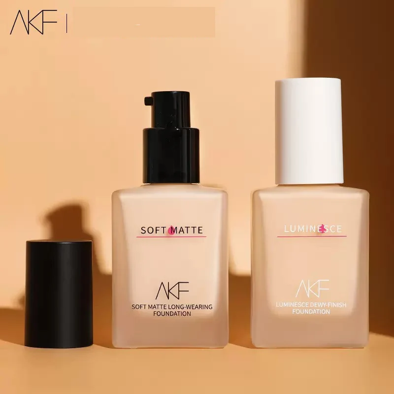 

Authentic Akf Liquid Foundation Moisturizing Natural Makeup Keeping Dry Mixed Oil Skin Light Concealer BB Cream Women's Cosmetic