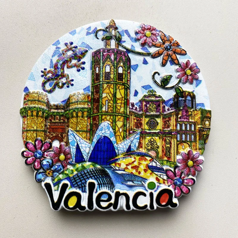 

Valencia Spain 3D Resin Decorative Fridge Magnets - Cute Room & Home Decor, Strong Refrigerator Magnets
